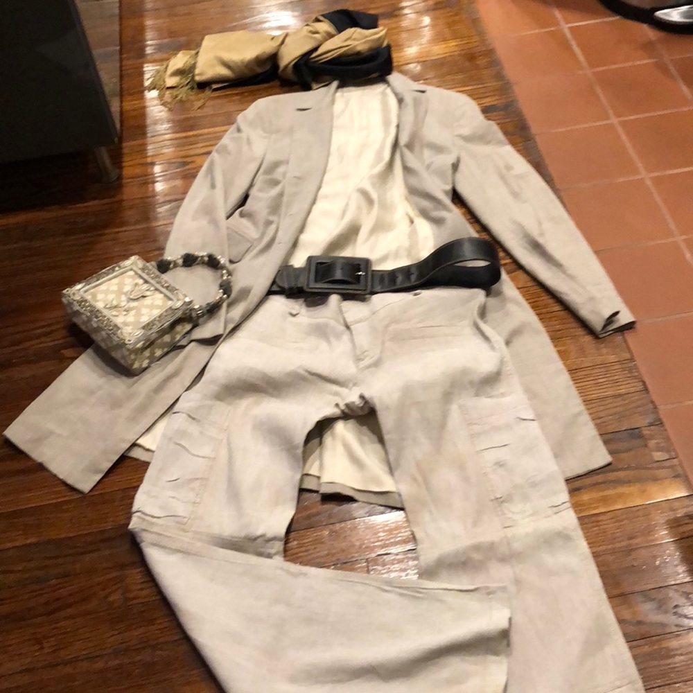 YA YA CHIC CARGO LINEN PANTS